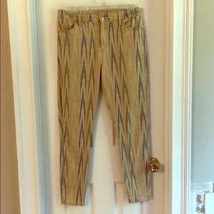 Loft multi-colored ankle skinny jeans